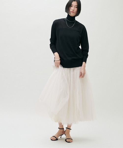 LARUTA(ラルータ)の「【LARUTA】ダブルマチボリュームチュールスカート(スカート・レディース・オフホワイト/チャコールグレー/ピンク系その他/グレイッシュベージュ・FREE)」の10枚目の写真