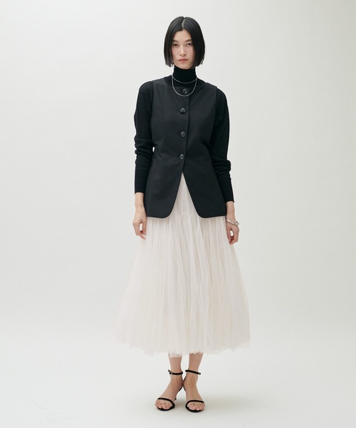 LARUTA(ラルータ)の「【LARUTA】ダブルマチボリュームチュールスカート(スカート・レディース・オフホワイト/チャコールグレー/ピンク系その他/グレイッシュベージュ・FREE)」の11枚目の写真