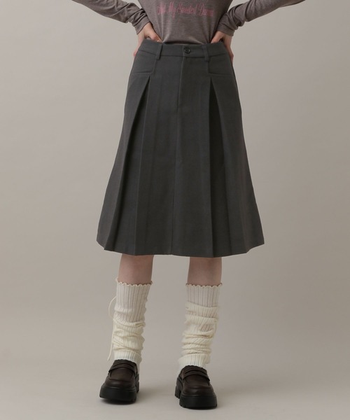 3.3 Field Trip (3.3フィールドトリップ)の「3.3 Field Trip/ウールライクミディスカート(スカート・レディース・チャコール/グレー・SMALL/MEDIUM)」の8枚目の写真