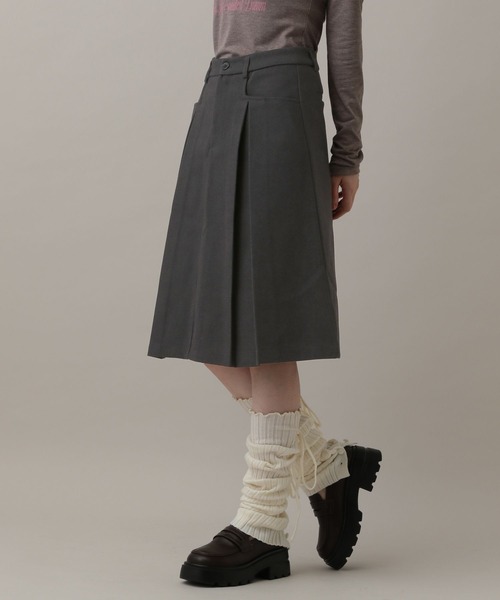 3.3 Field Trip (3.3フィールドトリップ)の「3.3 Field Trip/ウールライクミディスカート(スカート・レディース・チャコール/グレー・SMALL/MEDIUM)」の9枚目の写真