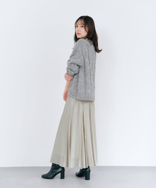 COHINA（コヒナ）の「スパンコールローゲージゆるニット 【低身長・小柄女性】（ニット/セーター・レディース・ベージュ/グレー/ブルー・ONE SIZE）」の14枚目の写真