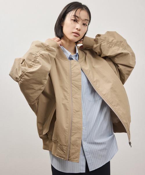 PROVOKE （プロヴォーク）の「【PROVOKE for ADAM ET ROPE' 】別注 MA-1（MA-1・レディース・ベージュ/オフホワイト/ベージュ系その他/ネイビー・FREE）」の2枚目の写真