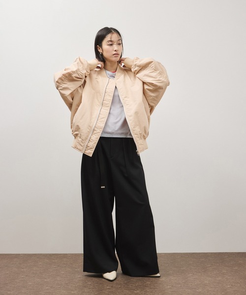 PROVOKE （プロヴォーク）の「【PROVOKE for ADAM ET ROPE' 】別注 MA-1（MA-1・レディース・ベージュ/オフホワイト/ベージュ系その他/ネイビー・FREE）」の8枚目の写真