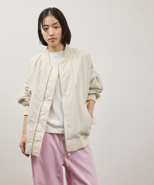 PROVOKE （プロヴォーク）の「【PROVOKE for ADAM ET ROPE' 】別注 MA-1（MA-1・レディース・ベージュ/オフホワイト/ベージュ系その他/ネイビー・FREE）」の10枚目の写真