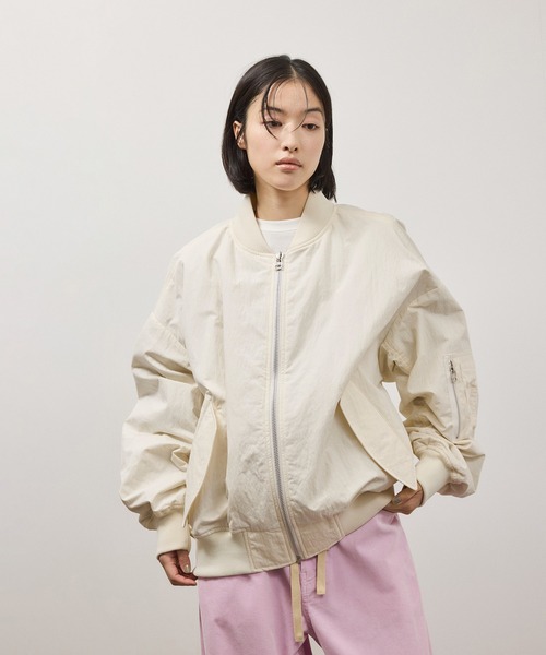 PROVOKE （プロヴォーク）の「【PROVOKE for ADAM ET ROPE' 】別注 MA-1（MA-1・レディース・ベージュ/オフホワイト/ベージュ系その他/ネイビー・FREE）」の12枚目の写真