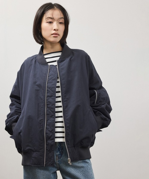 PROVOKE （プロヴォーク）の「【PROVOKE for ADAM ET ROPE' 】別注 MA-1（MA-1・レディース・ベージュ/オフホワイト/ベージュ系その他/ネイビー・FREE）」の19枚目の写真