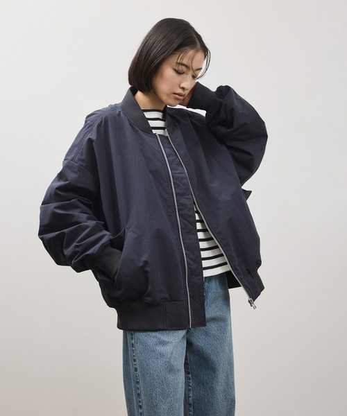 PROVOKE （プロヴォーク）の「【PROVOKE for ADAM ET ROPE' 】別注 MA-1（MA-1・レディース・ベージュ/オフホワイト/ベージュ系その他/ネイビー・FREE）」の20枚目の写真