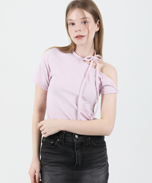 CATTLINE（カトリン）の「オフショルダーねじり半袖Tシャツ（ピンク）（Tシャツ/カットソー・レディース・その他・FREE）」の7枚目の写真