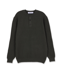 MAKEITTO（メイキット）の「デイリービスコースヘンリーネックニット_カーキ（ニット/セーター）」