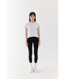 ZEMA（ジェマ）の「セミクロップロゴTシャツ - ホワイト（Tシャツ/カットソー）」