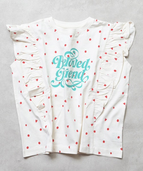 Life Support Products（ライフサポートプロダクツ）の「【COTTON from U.S.A】ラッフルＴシャツ（Tシャツ/カットソー・キッズ・ライトブルー/ホワイト系その他/レッド系その他/ピンク系その他・100/130/120/95/90/80/110/150/140）」の6枚目の写真