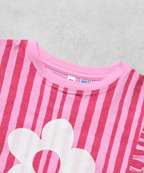 Life Support Products（ライフサポートプロダクツ）の「【COTTON from U.S.A】ラッフルＴシャツ（Tシャツ/カットソー・キッズ・ライトブルー/ホワイト系その他/レッド系その他/ピンク系その他・100/130/120/95/90/80/110/150/140）」の21枚目の写真