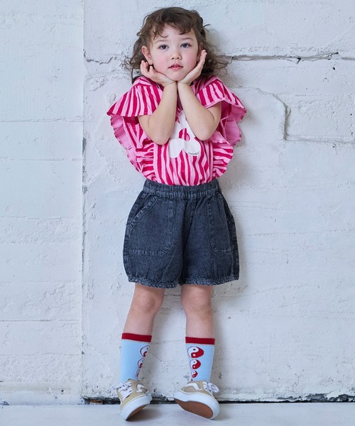 Life Support Products（ライフサポートプロダクツ）の「【COTTON from U.S.A】ラッフルＴシャツ（Tシャツ/カットソー・キッズ・ライトブルー/ホワイト系その他/レッド系その他/ピンク系その他・100/130/120/95/90/80/110/150/140）」の17枚目の写真