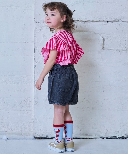 Life Support Products（ライフサポートプロダクツ）の「【COTTON from U.S.A】ラッフルＴシャツ（Tシャツ/カットソー・キッズ・ライトブルー/ホワイト系その他/レッド系その他/ピンク系その他・100/130/120/95/90/80/110/150/140）」の19枚目の写真