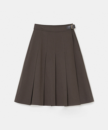 UNIFORM BRIDGE（ユニフォームブリッジ）の「pleats wrap skirt(womens) dark brown（スカート）」