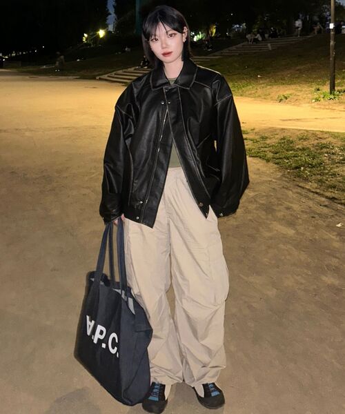 GOLDEN SNSHINE（ゴールデン サンシャイン）の「Vintage washed leather jumper_Black（ライダースジャケット・メンズ・その他・S/M/L）」の7枚目の写真