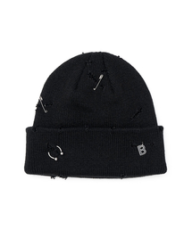 BLACK BLOND（ブラック ブロンド）の「ビビディリップトピアシングカスタムビーニー（ブラック）（ニットキャップ/ビーニー）」