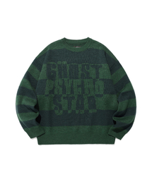 STRIPE PSYCHO KNIT_GREEN(NG2EFUK600A)