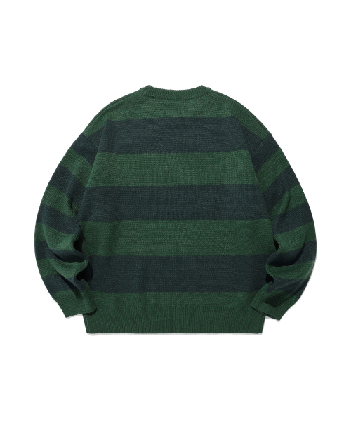 NICE GHOST CLUB(ナイスゴーストクラブ)の「STRIPE PSYCHO KNIT_GREEN(NG2EFUK600A)(ニット/セーター・レディース・グリーン・S)」の2枚目の写真