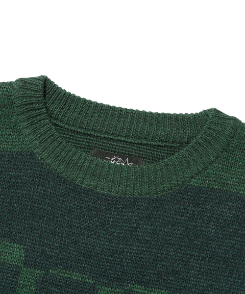 NICE GHOST CLUB(ナイスゴーストクラブ)の「STRIPE PSYCHO KNIT_GREEN(NG2EFUK600A)(ニット/セーター・レディース・グリーン・S)」の3枚目の写真