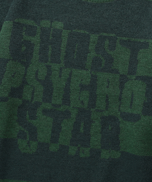 NICE GHOST CLUB(ナイスゴーストクラブ)の「STRIPE PSYCHO KNIT_GREEN(NG2EFUK600A)(ニット/セーター・レディース・グリーン・S)」の4枚目の写真