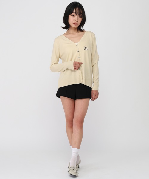 MUCENT(ムセント)の「MUCENT/REITZVネックカーディガン(カーディガン/ボレロ・レディース・ライトブルー/ライトベージュ/ブラック/グレー・FREE)」の10枚目の写真