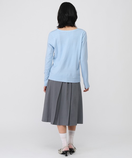 MUCENT(ムセント)の「MUCENT/REITZVネックカーディガン(カーディガン/ボレロ・レディース・ライトブルー/ライトベージュ/ブラック/グレー・FREE)」の17枚目の写真