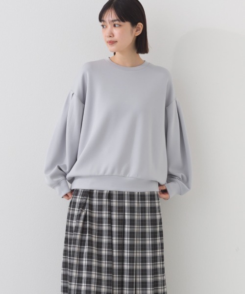 OMNES（オムネス）の「ソフトポンチ袖タック長袖トップス UVカット花粉リリース付（Tシャツ/カットソー・レディース・ブラック/ライトピンク/ベージュ/ライトグレー・FREE）」の10枚目の写真