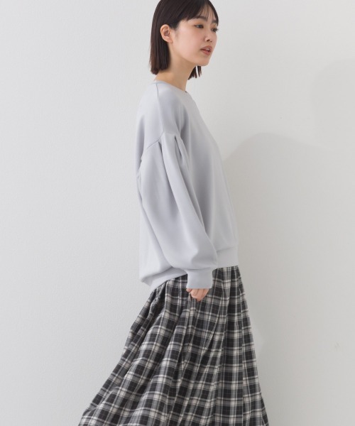 OMNES（オムネス）の「ソフトポンチ袖タック長袖トップス UVカット花粉リリース付（Tシャツ/カットソー・レディース・ブラック/ライトピンク/ベージュ/ライトグレー・FREE）」の11枚目の写真