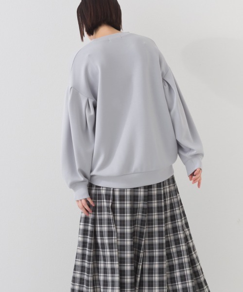 OMNES（オムネス）の「ソフトポンチ袖タック長袖トップス UVカット花粉リリース付（Tシャツ/カットソー・レディース・ブラック/ライトピンク/ベージュ/ライトグレー・FREE）」の12枚目の写真