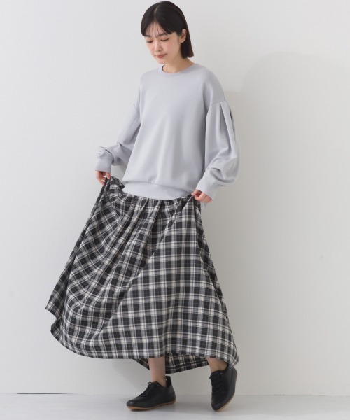 OMNES（オムネス）の「ソフトポンチ袖タック長袖トップス UVカット花粉リリース付（Tシャツ/カットソー・レディース・ブラック/ライトピンク/ベージュ/ライトグレー・FREE）」の13枚目の写真