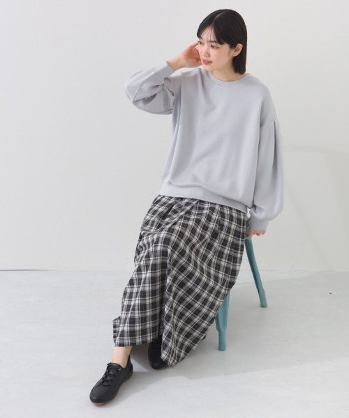 OMNES（オムネス）の「ソフトポンチ袖タック長袖トップス UVカット花粉リリース付（Tシャツ/カットソー・レディース・ブラック/ライトピンク/ベージュ/ライトグレー・FREE）」の14枚目の写真