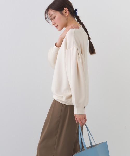 OMNES（オムネス）の「ソフトポンチ袖タック長袖トップス UVカット花粉リリース付（Tシャツ/カットソー・レディース・ブラック/ライトピンク/ベージュ/ライトグレー・FREE）」の16枚目の写真