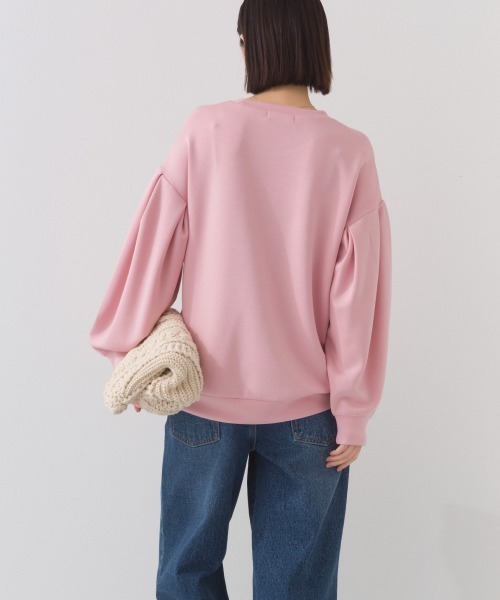 OMNES（オムネス）の「ソフトポンチ袖タック長袖トップス UVカット花粉リリース付（Tシャツ/カットソー・レディース・ブラック/ライトピンク/ベージュ/ライトグレー・FREE）」の22枚目の写真