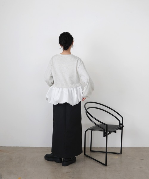 LIAN（リアン）の「バルーンペプラムスウェット（スウェット・レディース・ブラック/グレー/ホワイト系その他・FREE）」の8枚目の写真