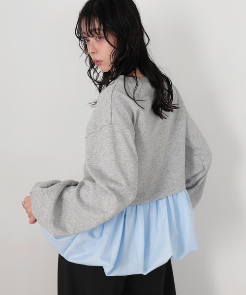 LIAN（リアン）の「バルーンペプラムスウェット（スウェット・レディース・ブラック/グレー/ホワイト系その他・FREE）」の12枚目の写真