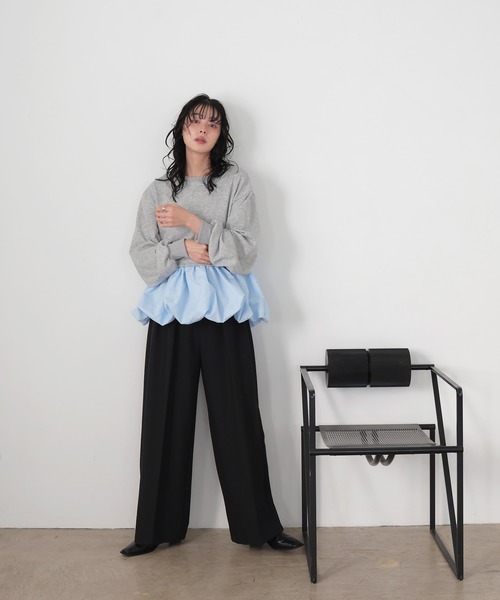 LIAN（リアン）の「バルーンペプラムスウェット（スウェット・レディース・ブラック/グレー/ホワイト系その他・FREE）」の14枚目の写真