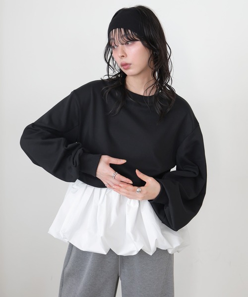 LIAN（リアン）の「バルーンペプラムスウェット（スウェット・レディース・ブラック/グレー/ホワイト系その他・FREE）」の17枚目の写真