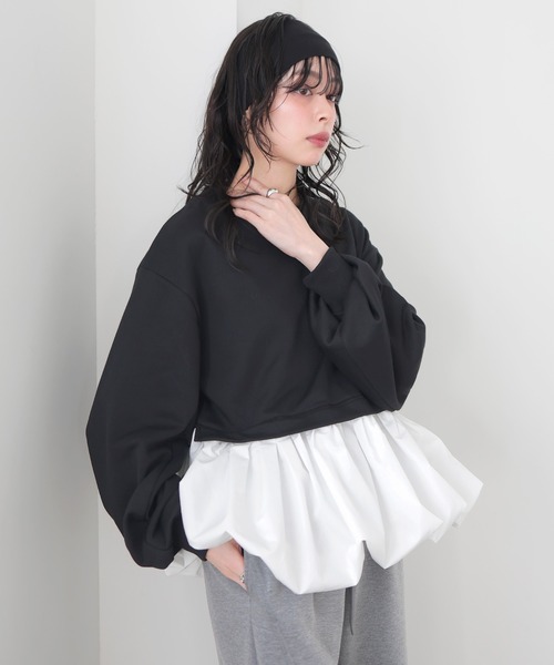 LIAN（リアン）の「バルーンペプラムスウェット（スウェット・レディース・ブラック/グレー/ホワイト系その他・FREE）」の19枚目の写真