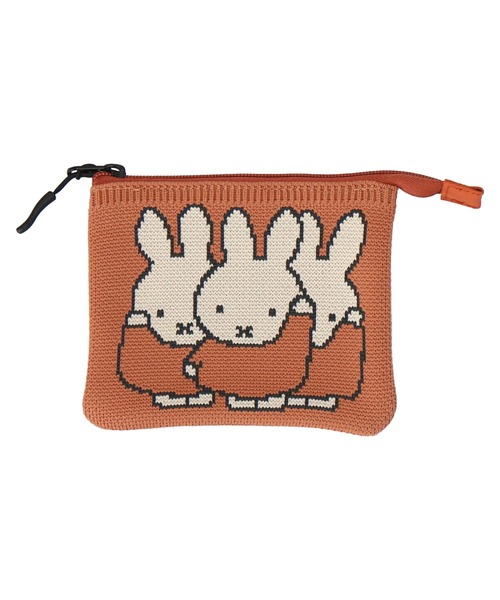 Miffy（ ミッフィー）の「ニットポーチ（ポーチ・レディース・グレー/アイボリー/オレンジ・FREE）」の3枚目の写真