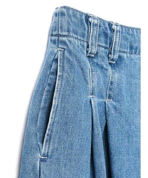 mizuiroind（ミズイロインド）の「mizuiro ind ハイウエストワイドハーフパンツ(BLEACH)（その他パンツ・レディース・ライトブルー・FREE）」の14枚目の写真