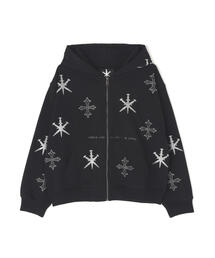 UNKNOWNLONDON/アンノウンロンドン/LHP別注 Leather Cross Zip Hoodie