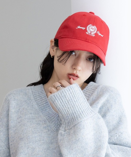 RAGEBLUE（レイジブルー）の「エンブレム刺繍キャップ（キャップ・レディース・ベージュ/レッド/ネイビー・FREE）」の7枚目の写真