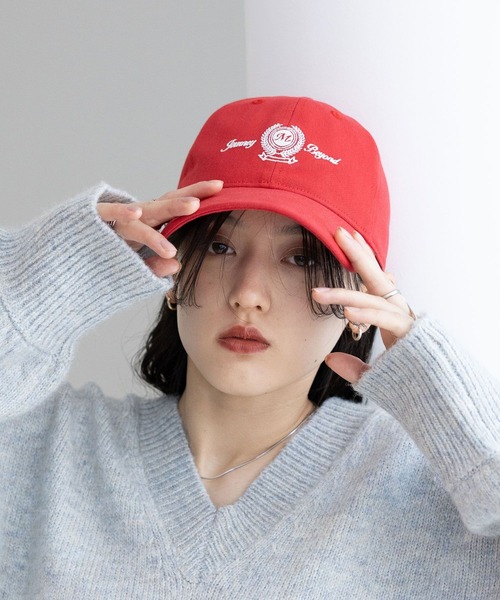 RAGEBLUE（レイジブルー）の「エンブレム刺繍キャップ（キャップ・レディース・ベージュ/レッド/ネイビー・FREE）」の8枚目の写真