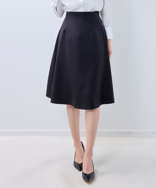 NARACAMICIE（ナラカミーチェ）の「【NARACAMICIE】パウダーツイルストレッチフレアスカート（スカート・レディース・ピンク/ブルー/ブラック・XL/M）」の2枚目の写真