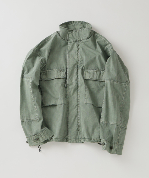 JOURNAL STANDARD relume(ジャーナルスタンダード レリューム)の「フェード加工 BDU リップストップ ジャケット(ミリタリージャケット・メンズ・チャコールグレー/ベージュ/オリーブ・MEDIUM/LARGE)」の3枚目の写真