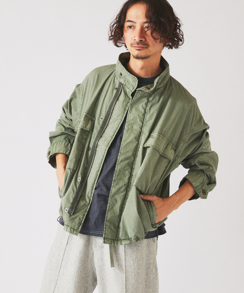 JOURNAL STANDARD relume(ジャーナルスタンダード レリューム)の「フェード加工 BDU リップストップ ジャケット(ミリタリージャケット・メンズ・チャコールグレー/ベージュ/オリーブ・MEDIUM/LARGE)」の8枚目の写真