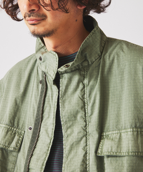 JOURNAL STANDARD relume(ジャーナルスタンダード レリューム)の「フェード加工 BDU リップストップ ジャケット(ミリタリージャケット・メンズ・チャコールグレー/ベージュ/オリーブ・MEDIUM/LARGE)」の9枚目の写真