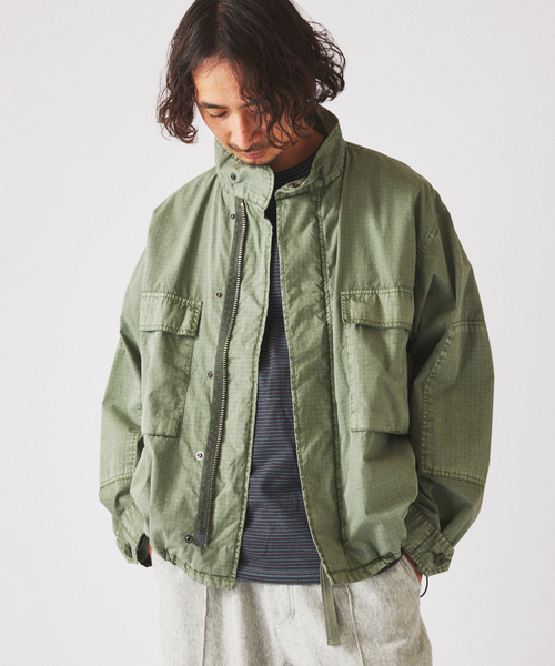 JOURNAL STANDARD relume(ジャーナルスタンダード レリューム)の「フェード加工 BDU リップストップ ジャケット(ミリタリージャケット・メンズ・チャコールグレー/ベージュ/オリーブ・MEDIUM/LARGE)」の10枚目の写真