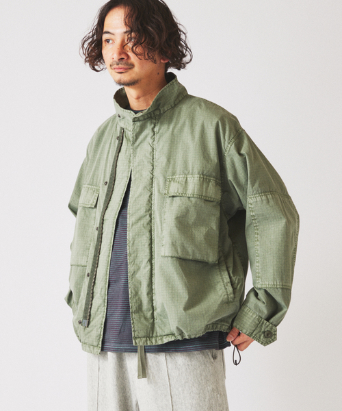 JOURNAL STANDARD relume(ジャーナルスタンダード レリューム)の「フェード加工 BDU リップストップ ジャケット(ミリタリージャケット・メンズ・チャコールグレー/ベージュ/オリーブ・MEDIUM/LARGE)」の11枚目の写真